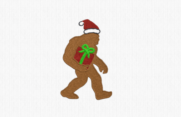 Bigfoot with Christmas Present Embroidery Review