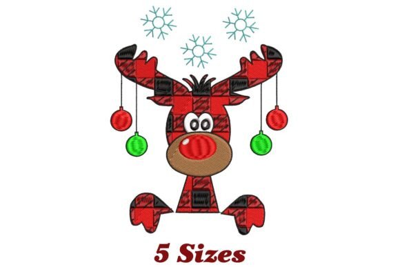 Buffalo Plaid Reindeer Christmas Embroidery Design Review