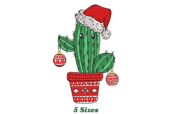 Cactus Christmas: A Stylish Embroidery Design for Small Business Merch