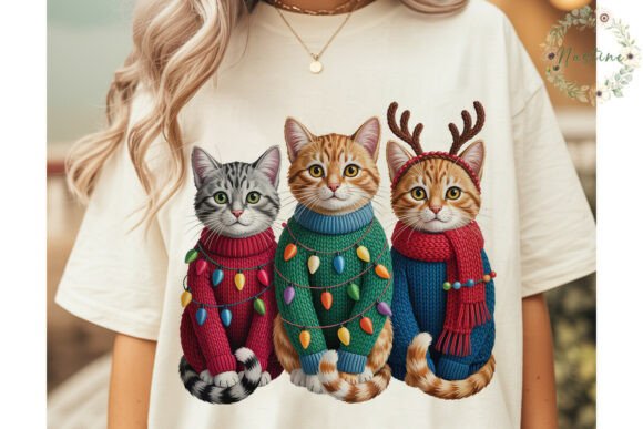 Christmas Cats Embroidery PNG Clipart Review for Seasonal Products