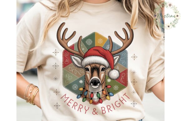 Christmas Deer Embroidery PNG Clipart: A Designer’s Practical Take