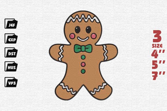 Christmas Gingerbread Man Embroidery Design Review