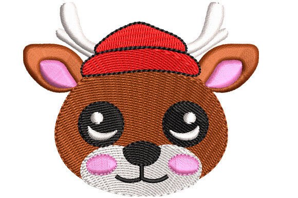 Christmas Reindeer Face Embroidery Design Review