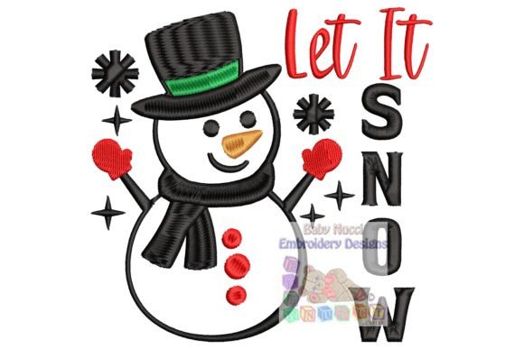 Christmas Snowman Let It Snow: A Festive Embroidery Design Review