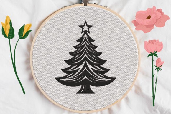 Christmas Tree with Star Embroidery Review for Sellers