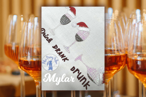Drink Drank Drunk: A Playful Embroidery Design for Personalized Gifts