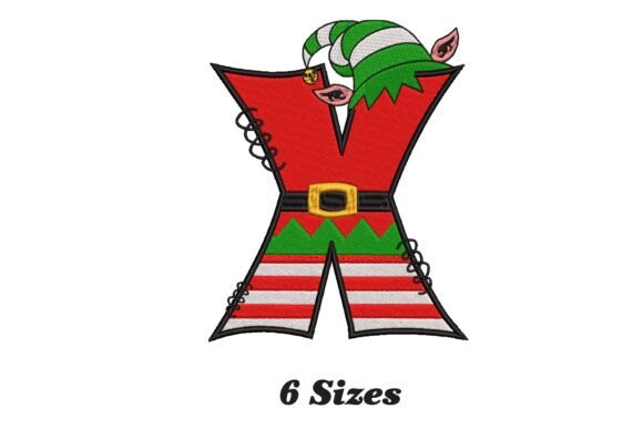 Elf Letter X Christmas Embroidery Design Review