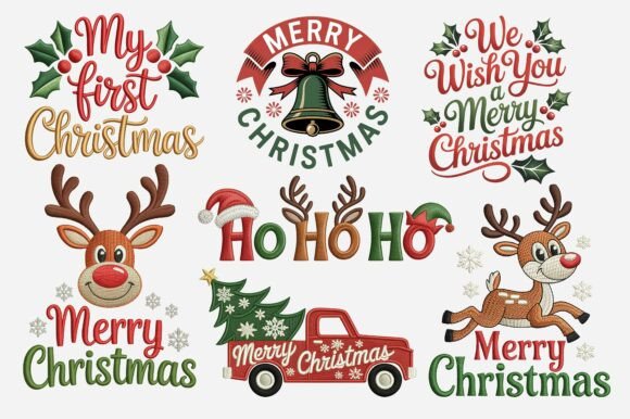 Embroidery Merry Christmas Saying Bundle Review for Small Business Merch
