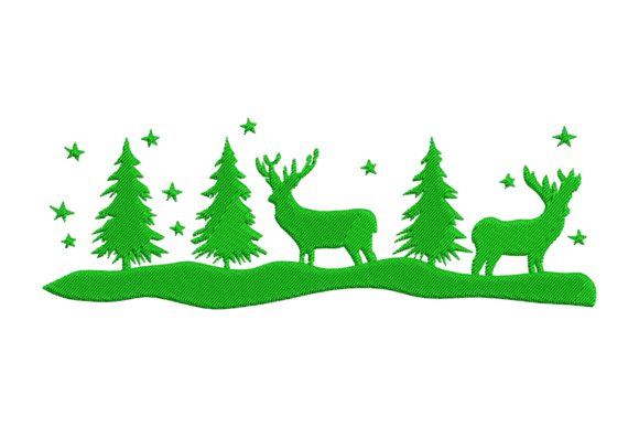 Forest and Deers Christmas: A Festive Embroidery Design Review