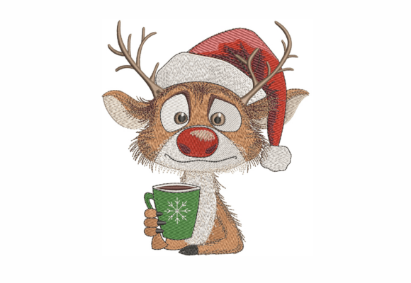 Funny Deer Embroidery Design Review for Small Business Merch