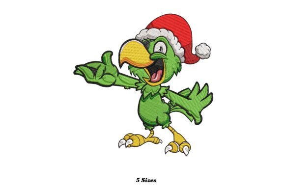 Funny Parrot Bird Christmas: A Festive Embroidery Design Review