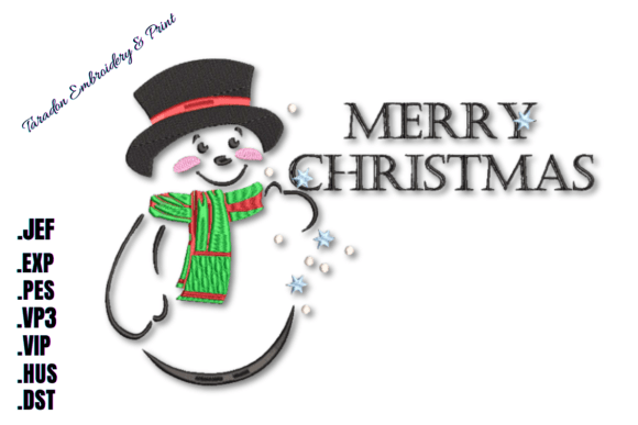 Merry Christmas Snowman Embroidery Design Review