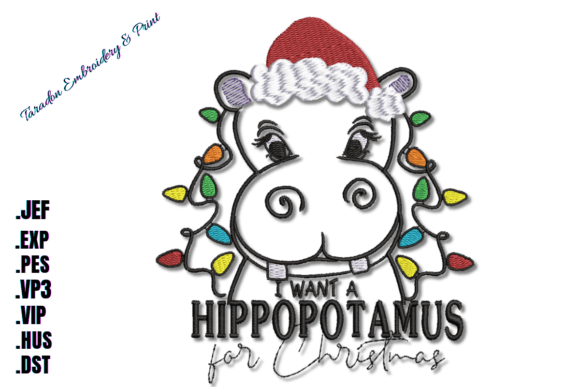 Mylar Hippo for Christmas: A Sparkling Embroidery Design Review