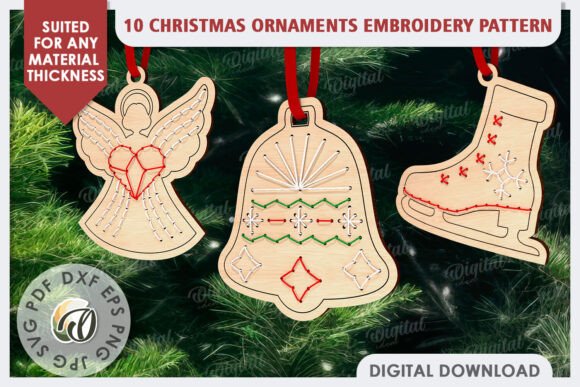 Ornament Embroidery Pattern SVG Bundle Review for Apparel Projects