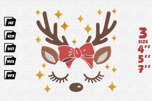 Reindeer Face Christmas Embroidery Review for Craft Fair Success