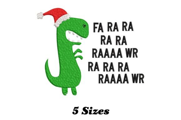 Review: Fa Ra Ra Rawr T-Rex Dino Christmas Embroidery Design