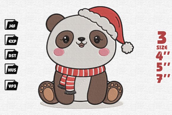 Review of Christmas Panda Embroidery Design