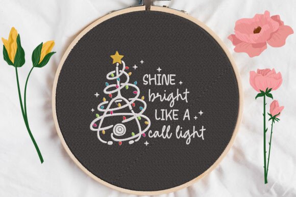 Review of Christmas Shine Bright Like a Call Light Embroidery Design