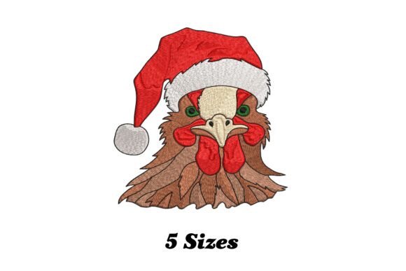 Rooster Christmas: A Festive Embroidery Design for Craft Fairs