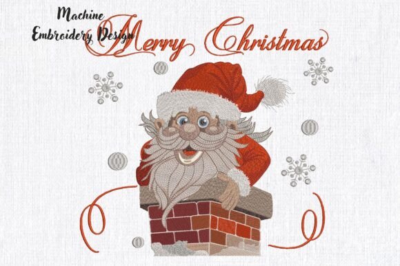 Santa Claus in Chimney: A Festive Embroidery Design Review