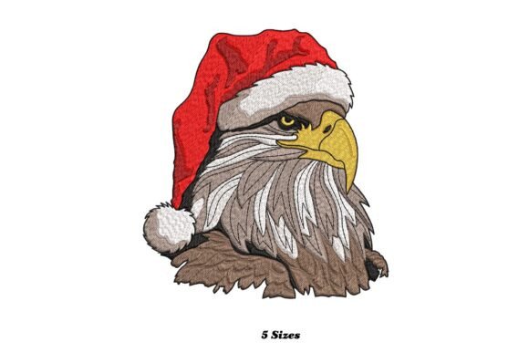 Santa Hat Bald Eagle Christmas Embroidery Design Review