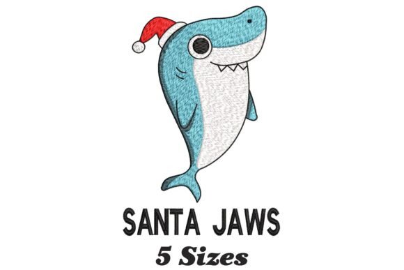 Santa Jaws Funny Shark Christmas Design Review