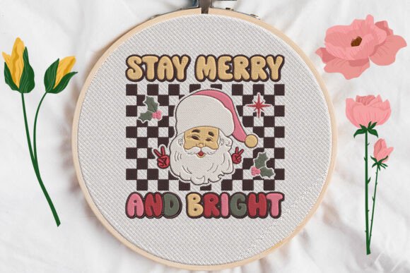 Stay Merry and Bright: A Stylish Embroidery Design for Holiday Projects